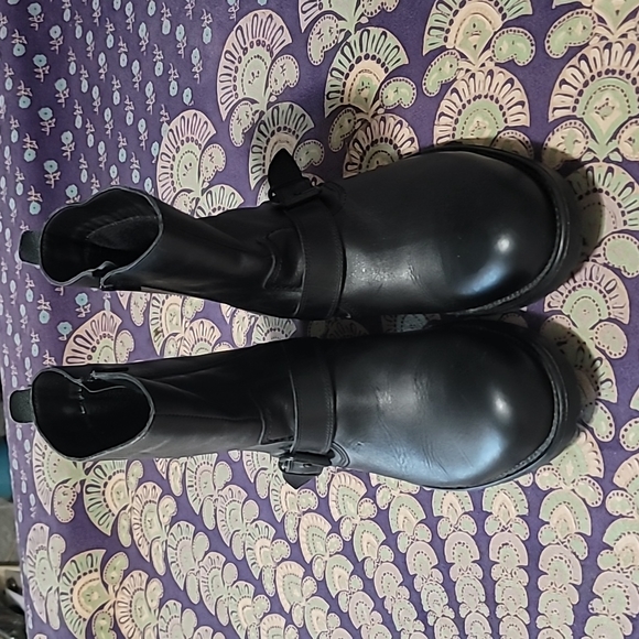 Bos. & Co. Tilton Moto Boots Leather Zip Up - Picture 2 of 7